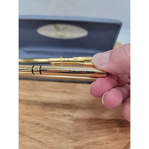 Centennial Pen Pencil Set Mechanical Ball Point Gold Tone Original Box Vintage - Picture 4 of 10